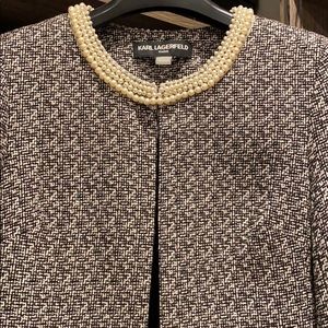 Karl Lagerfeld pink coat XS tweed